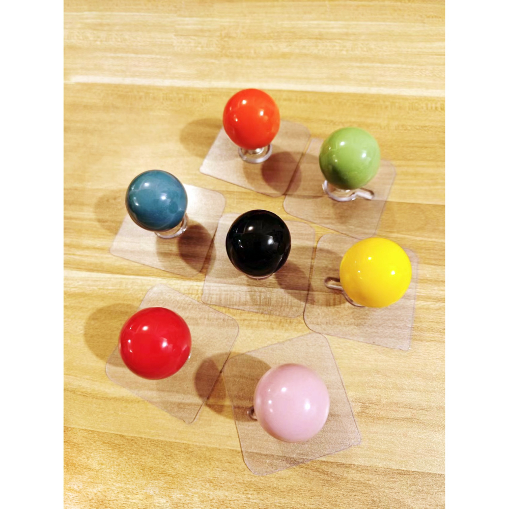 ins糖果色簡約彩色陶瓷把手 櫃門櫥櫃衣櫃櫃門抽屜圓形單孔把手瓶蓋手柄 小把手-細節圖7