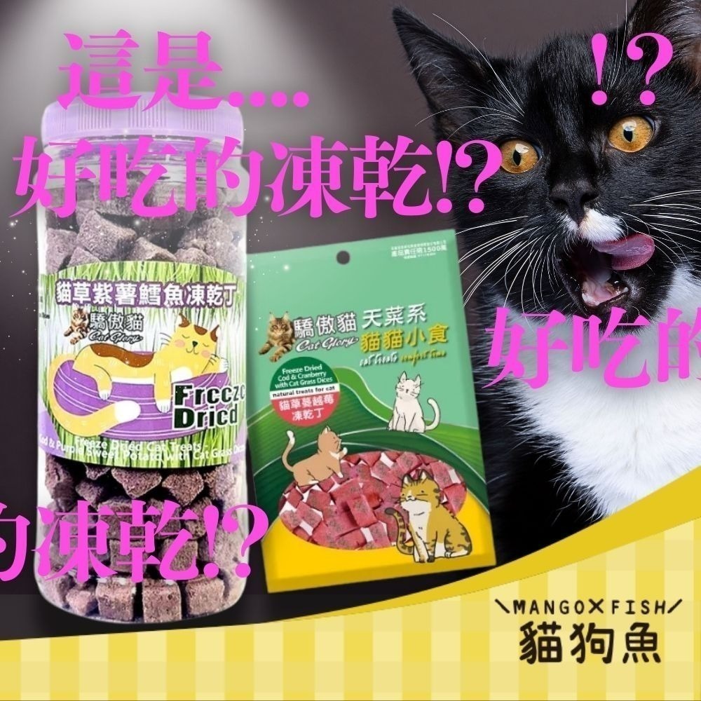 驕傲貓 貓草凍乾丁 罐裝 貓零食 貓點心 獎勵零食 高蛋白 貓草 鱈魚 蔓越莓 紫薯 Cat Glory-細節圖2