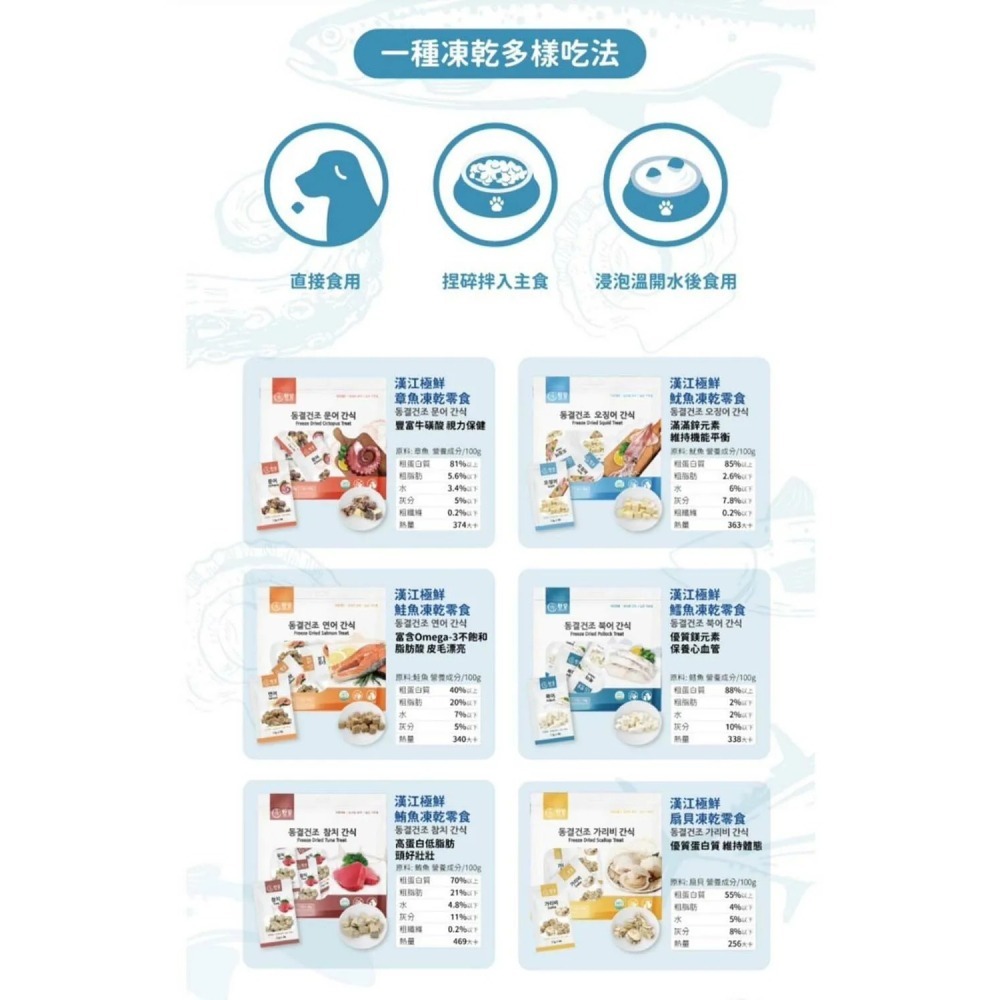 한강 漢江 極鮮凍乾零食 7.5g 隨手包 新鮮不跑味 犬貓適用 貓咪凍乾 寵物零食 狗狗凍乾 韓國進口-細節圖3