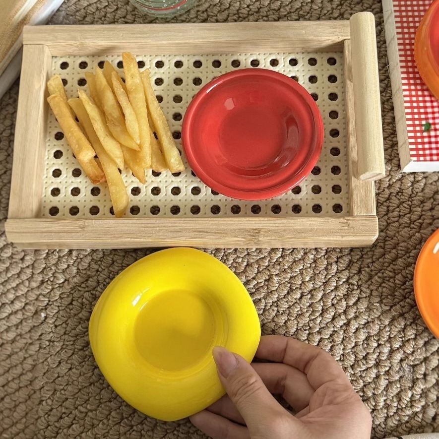 【台灣現貨】漢堡堡造型碗盤組｜拍照超可愛｜分層設計收納簡單｜趣味小碟+多功能大碗-細節圖6