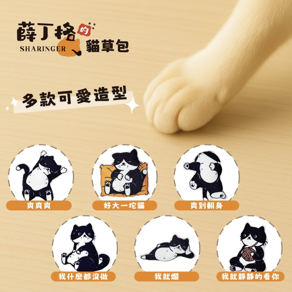 薛丁格的貓草包 ｜ 貓薄荷抱枕 ｜ 台灣製 ｜ 咬咬踢踢 磨牙 紓壓 可愛-細節圖4