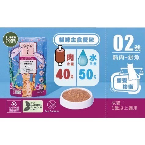 RONRON 虎嚕 主食餐包 貓餐包 貓罐頭 75g 多元營養組合 低鈉配方 雞肉 鮭魚 銀魚 鴨肉 鮪魚 酪梨-細節圖3