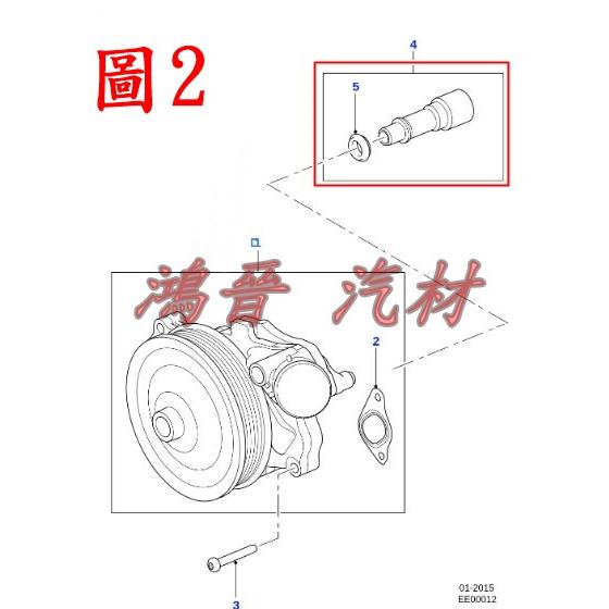 ※鴻晉汽材※Land Rover Velar 水泵浦 水幫浦 水幫浦總成 水泵浦水管 水幫浦水管 正廠件-細節圖4