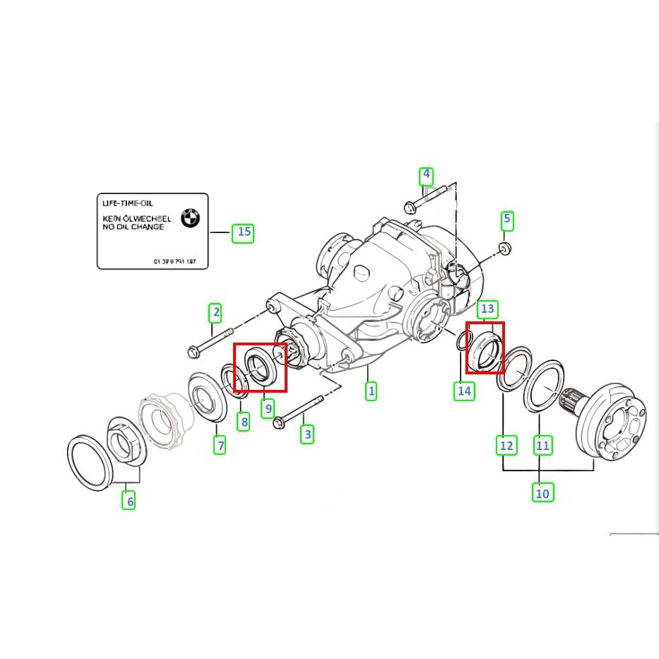 ※鴻晉汽材※BMW E82 E90 E46 差速器油封 差速器側油封 側油封 德國件-細節圖3