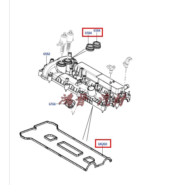 ※鴻晉汽材※Land Rover Evoque 12-搖臂蓋墊片 汽門蓋墊片 汽門室墊片 汽門蓋油封 可變汽門油封 正廠-細節圖2