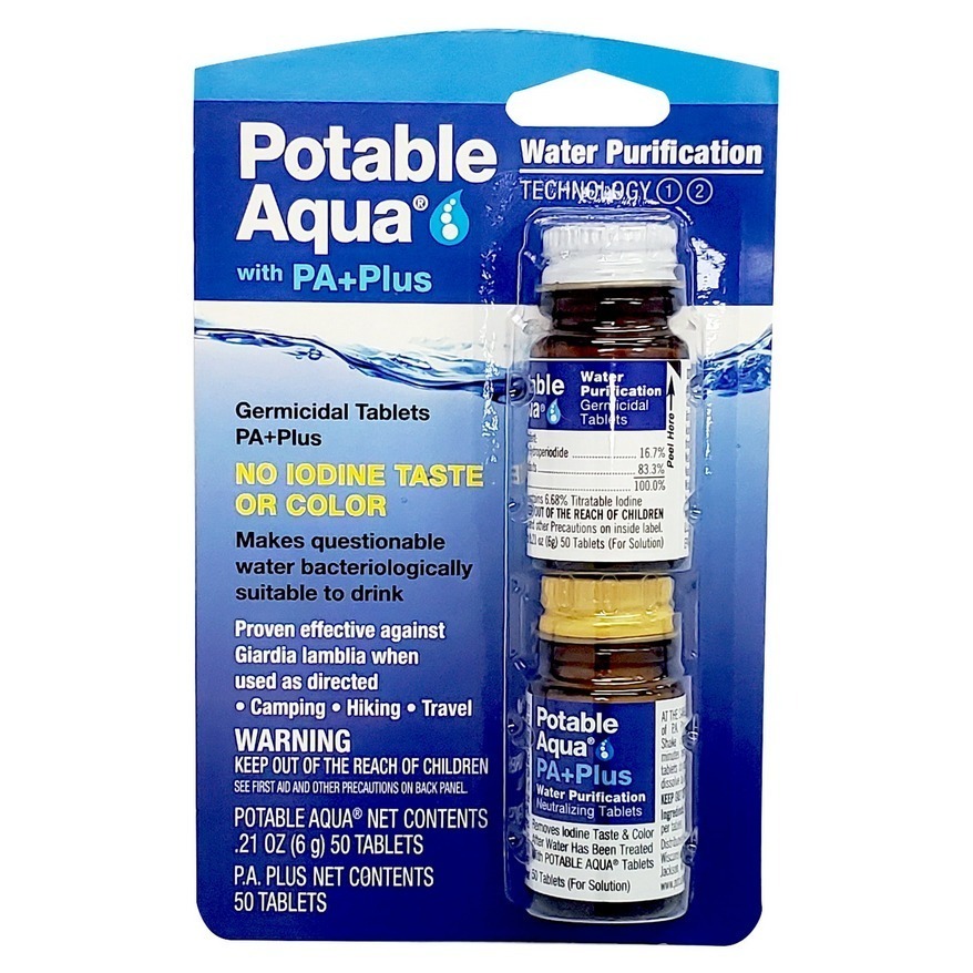 淨水錠 Potable Aqua淨水錠套組 50+50錠 水質處理淨水錠 處理錠防災 登山 露營 淨水片 COLEMAN-細節圖3
