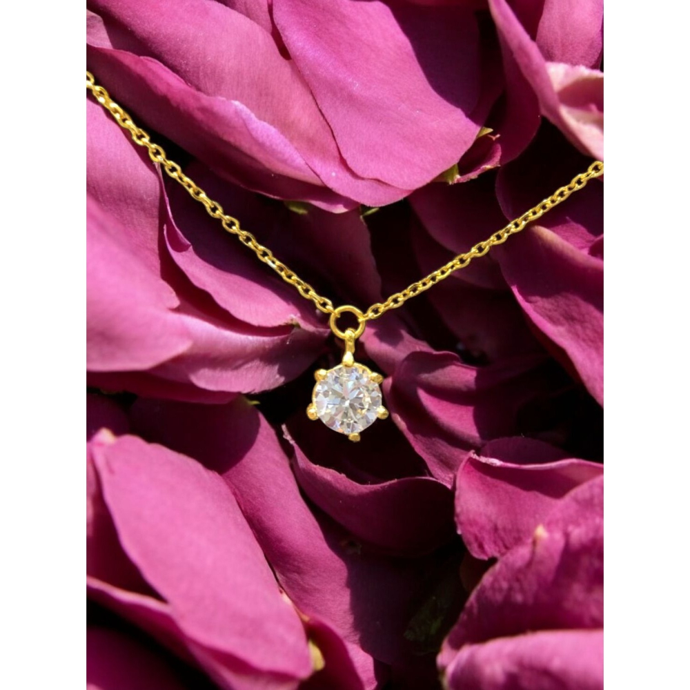 木木選品精挑細選：高貴優雅黃金鑲鑽石項鍊，完美提升您的時尚魅力！-細節圖3