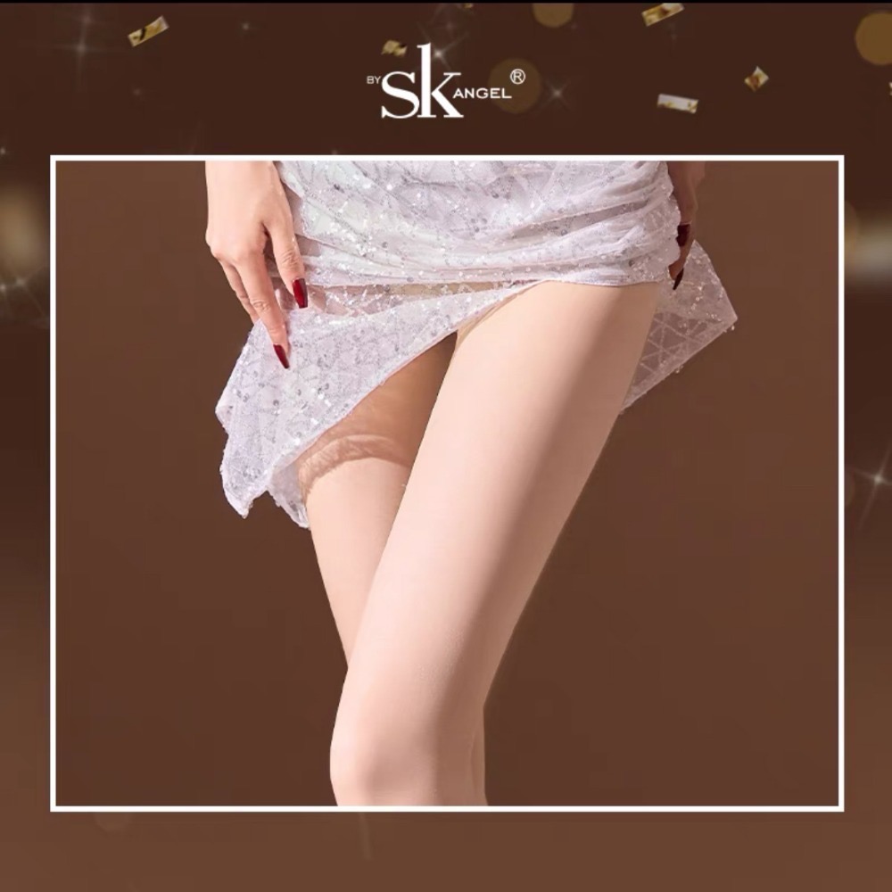 長腿專屬 💜SK琥珀情 512針 T襠開襠 加長高個子 5D透膚絲襪 黑絲 SK Angel 耐勾絲 大碼加大絲襪-規格圖9