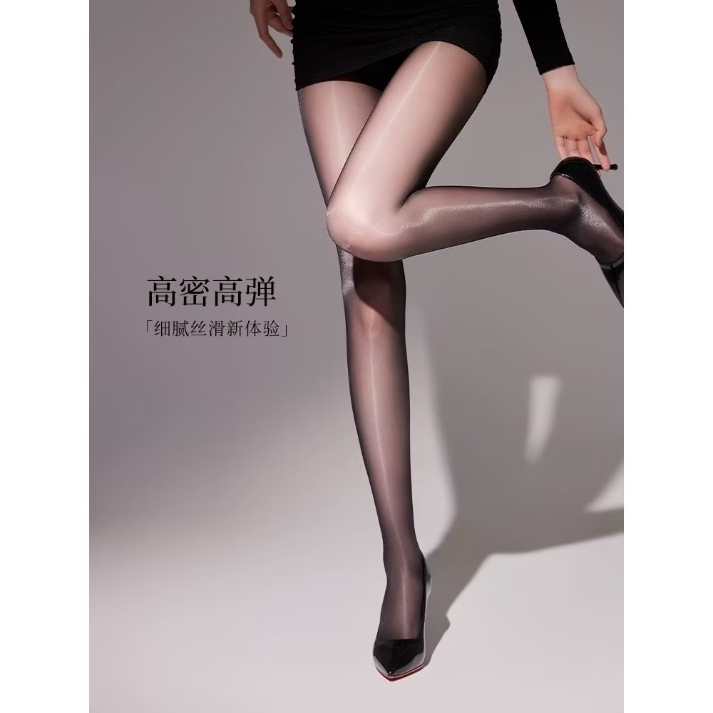 珞櫻正品🖤  極光系列 網紗腰 1D超薄 512針 無縫深襠絲襪 超薄透膚絲襪 絲滑  巧克力 油亮絲襪-細節圖4