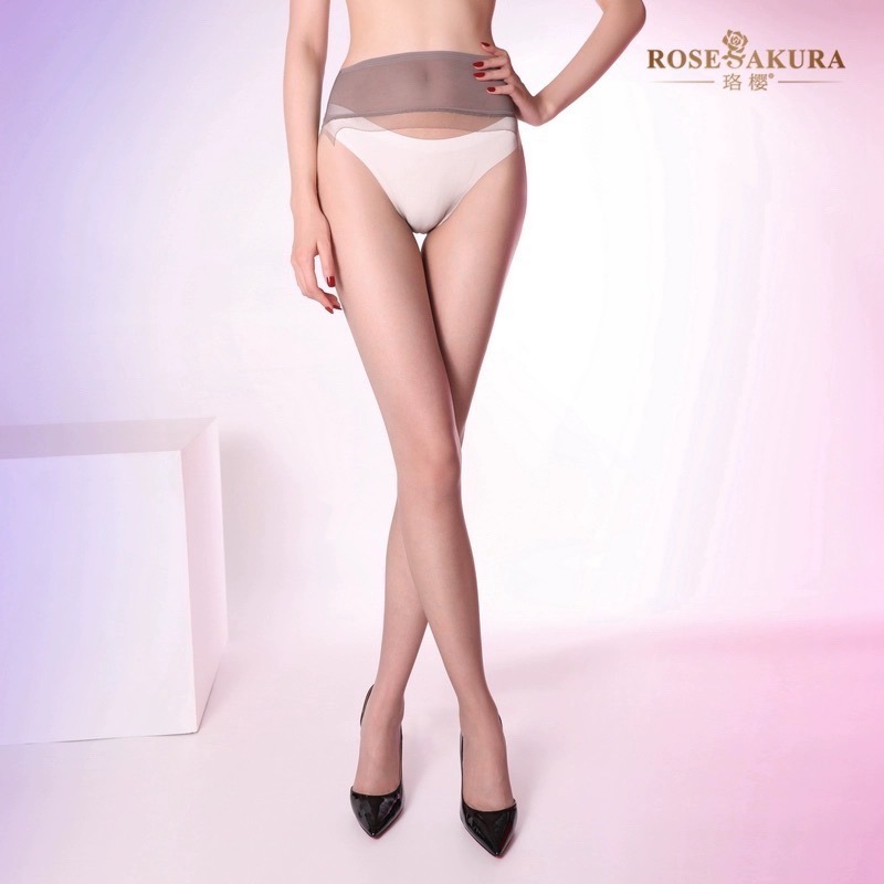 珞櫻正品 0D新款 512針 無縫深襠網紗腰絲襪 0.1D超薄透膚絲襪 絲滑 高彈透氣 巧克力 8410 腳尖透明-規格圖8