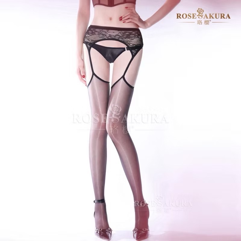 珞櫻正品🖤 極光系列一體蕾絲吊帶絲襪 8325油亮絲襪馬油絲襪 性感透膚絲襪 吊襪帶 性感吊帶絲襪-規格圖9