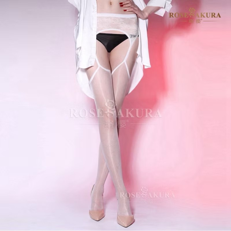 珞櫻正品🖤 極光系列一體蕾絲吊帶絲襪 8325油亮絲襪馬油絲襪 性感透膚絲襪 吊襪帶 性感吊帶絲襪-規格圖9