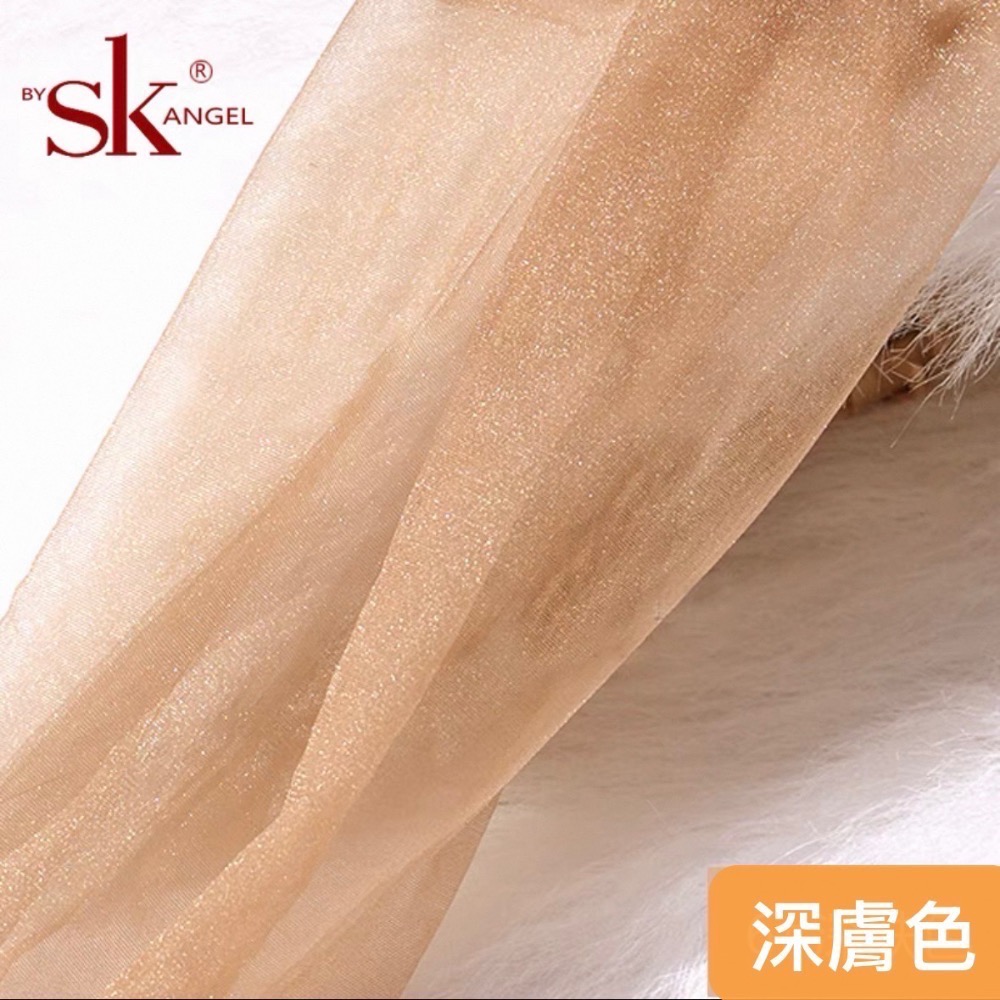 SK高端系列💜 珠光星空絲襪 8D 超薄款性感黑絲防勾絲 高透美膚 單面加襠 SK angel 閃光絲 S8067-規格圖9