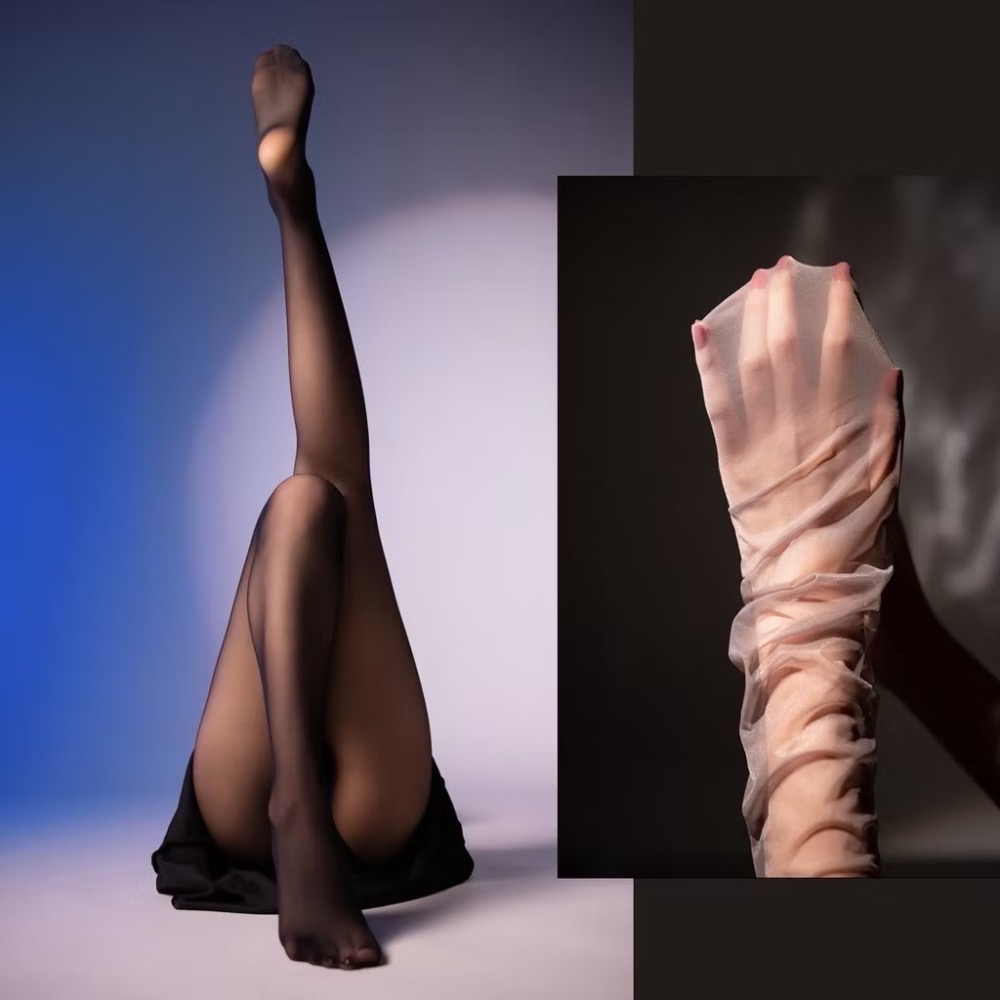 SK絲襪💜 3D超透 T襠加長 中腰 有棉襠 加長透膚絲襪 黑絲 OL加大大碼絲襪偽娘SK Angel-細節圖5