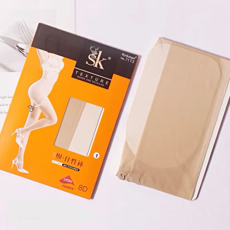 防曬首選 💜SK透勻耐勾絲襪 8D萊卡 單面加襠 天鵝絨 美膚遮瑕啞光透膚絲襪 S7113耐勾 抗UV絲襪 黑絲-規格圖11