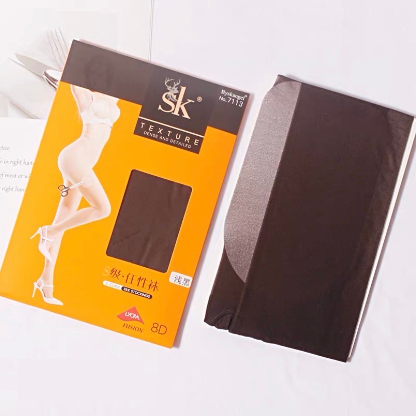 防曬首選 💜SK透勻耐勾絲襪 8D萊卡 單面加襠 天鵝絨 美膚遮瑕啞光透膚絲襪 S7113耐勾 抗UV絲襪 黑絲-規格圖11