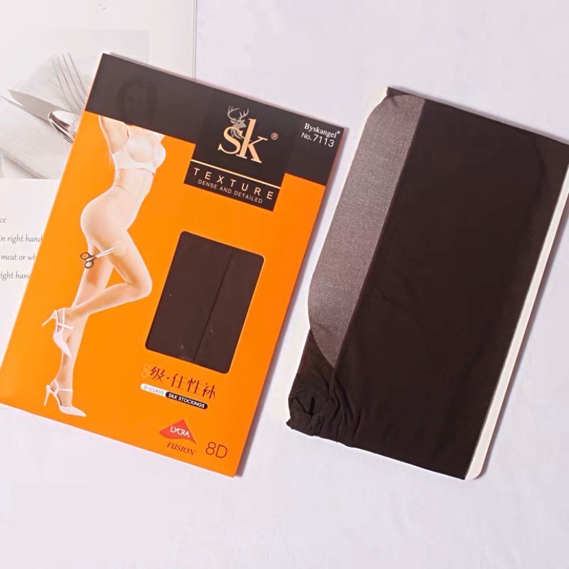 防曬首選 💜SK透勻耐勾絲襪 8D萊卡 單面加襠 天鵝絨 美膚遮瑕啞光透膚絲襪 S7113耐勾 抗UV絲襪 黑絲-規格圖11