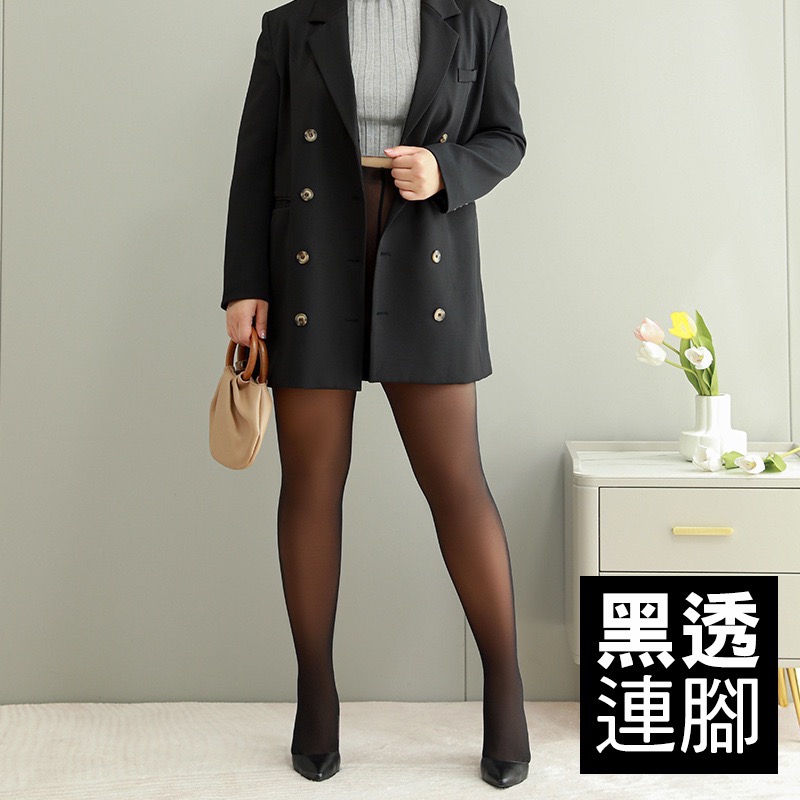 加大90kg可💛大碼 假透膚褲襪 空姐灰 秋冬褲襪 遮瑕美膚 壓力塑腿 內搭褲 加絨 光腿神器-規格圖9