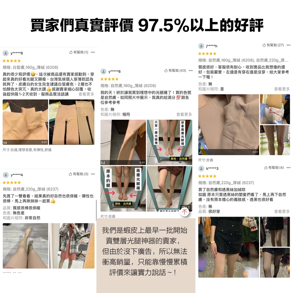 鈕扣式光腿神器❤️720針 加絨雙層褲襪 黑絲加絨 光腿神器 小野和子 傲寒 茉尋 0D-細節圖8