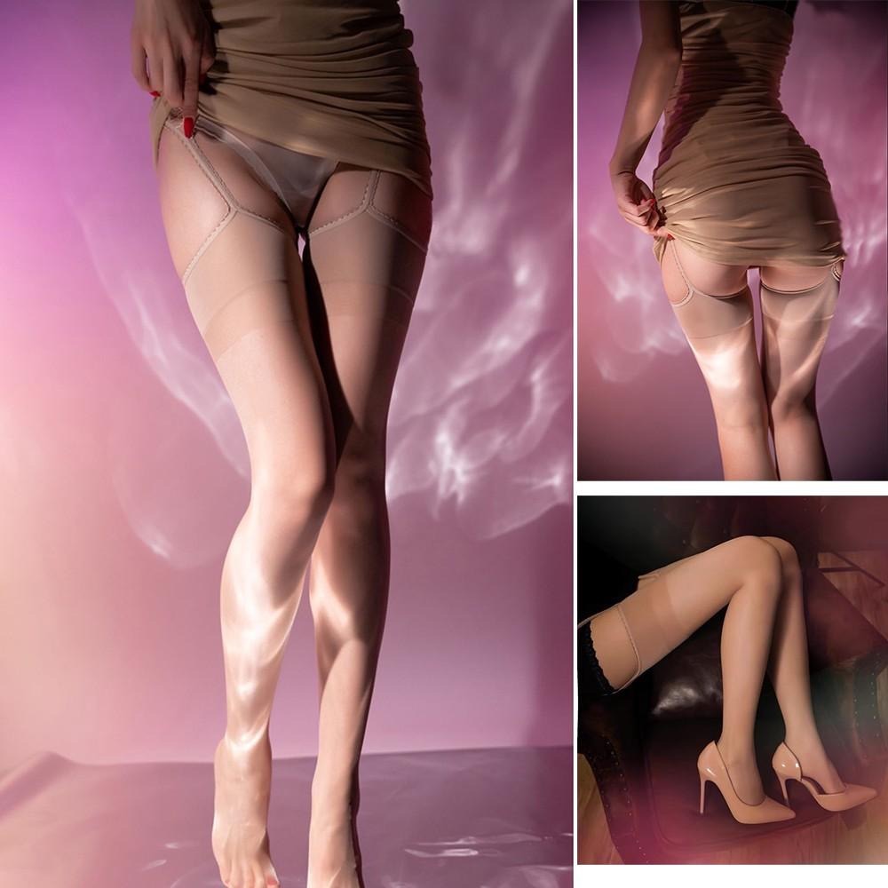 珞櫻正品🖤蕾絲吊帶襪大腿絲襪 吊襪帶 極光馬油絲襪 透膚絲襪 性感蕾絲吊帶襪 吊帶絲襪 大腿襪 無痕-細節圖3