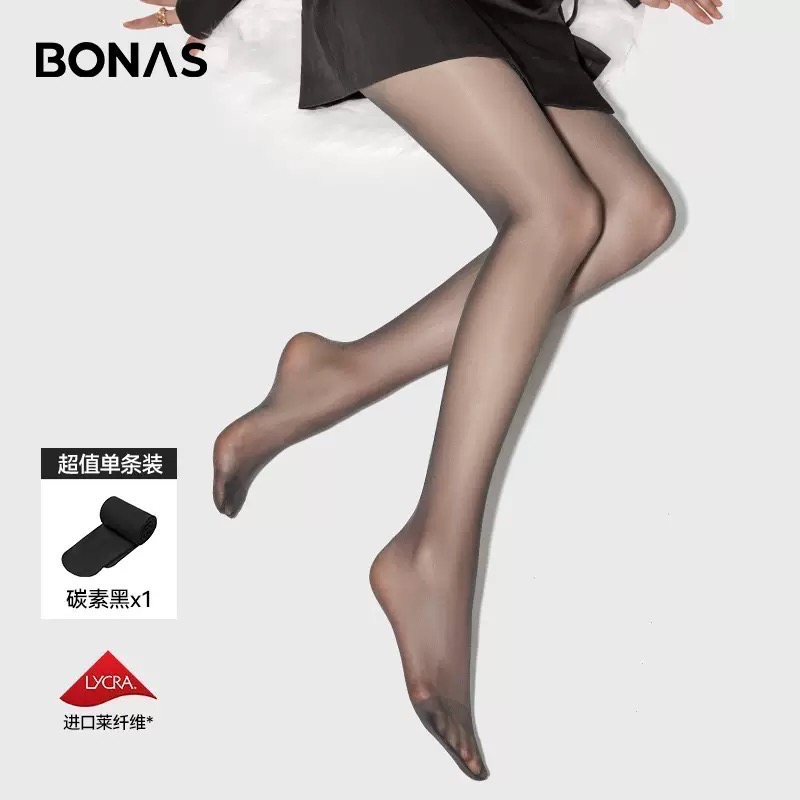 寶娜斯BONAS ❤️ 萊卡高透0D T襠 透膚絲襪 遮瑕美膚 全透明 空姐絲襪 櫃姐 黑絲  啞光美膚襪-規格圖9