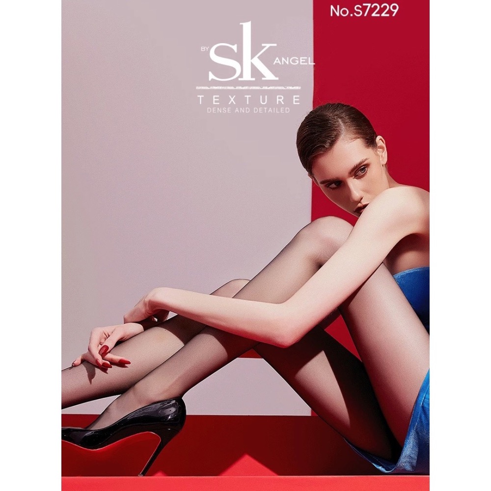 獨家新款 💜 SK 夏季5D沁膚冰肌透 單面加襠 天鵝絨 涼爽降溫 美膚遮瑕 透膚絲襪 S7229 耐勾 黑絲-細節圖6