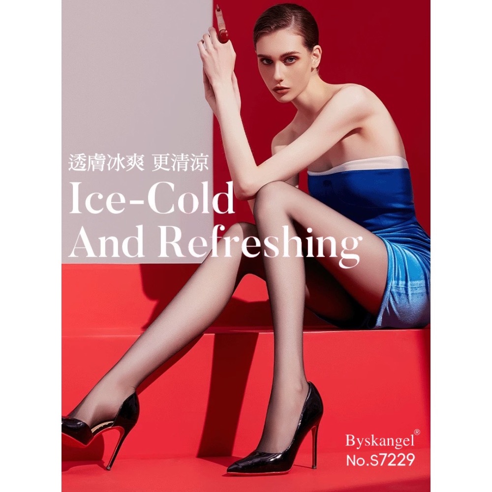 獨家新款 💜 SK 夏季5D沁膚冰肌透 單面加襠 天鵝絨 涼爽降溫 美膚遮瑕 透膚絲襪 S7229 耐勾 黑絲-細節圖7
