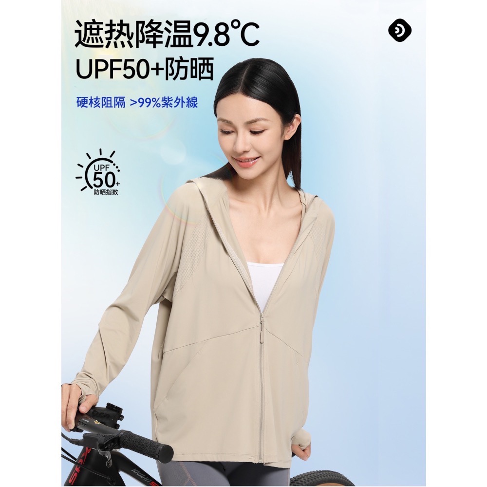 寶娜斯寬版防曬外套❄️抗UV 防曬涼感外套 UPF50+ 寬版軟黑膠可拆卸帽簷 阻隔紫外線 冰絲降溫-細節圖3