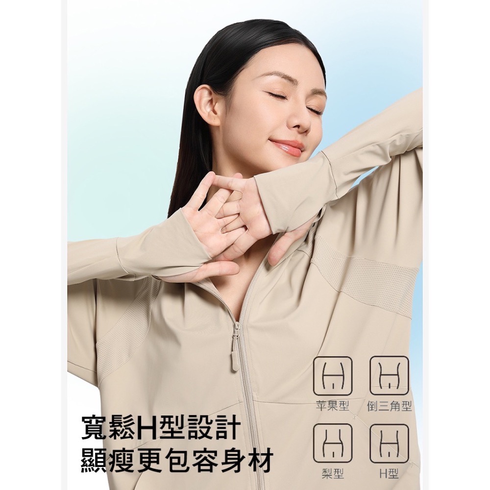 寶娜斯寬版防曬外套❄️抗UV 防曬涼感外套 UPF50+ 寬版軟黑膠可拆卸帽簷 阻隔紫外線 冰絲降溫-細節圖7
