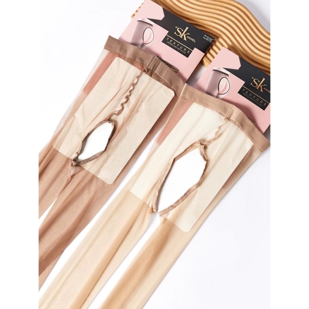SK經典開襠 💜 0D一線襠開襠 中高腰 9色可選 高彈性透膚絲襪 絲滑 綾淶覓 sk絲襪 sk angel-細節圖9