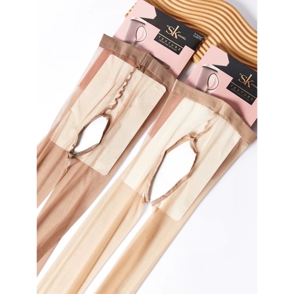 SK經典開襠 💜 0D一線襠開襠 中高腰 9色可選 高彈性透膚絲襪 絲滑 綾淶覓 sk絲襪 sk angel-細節圖9