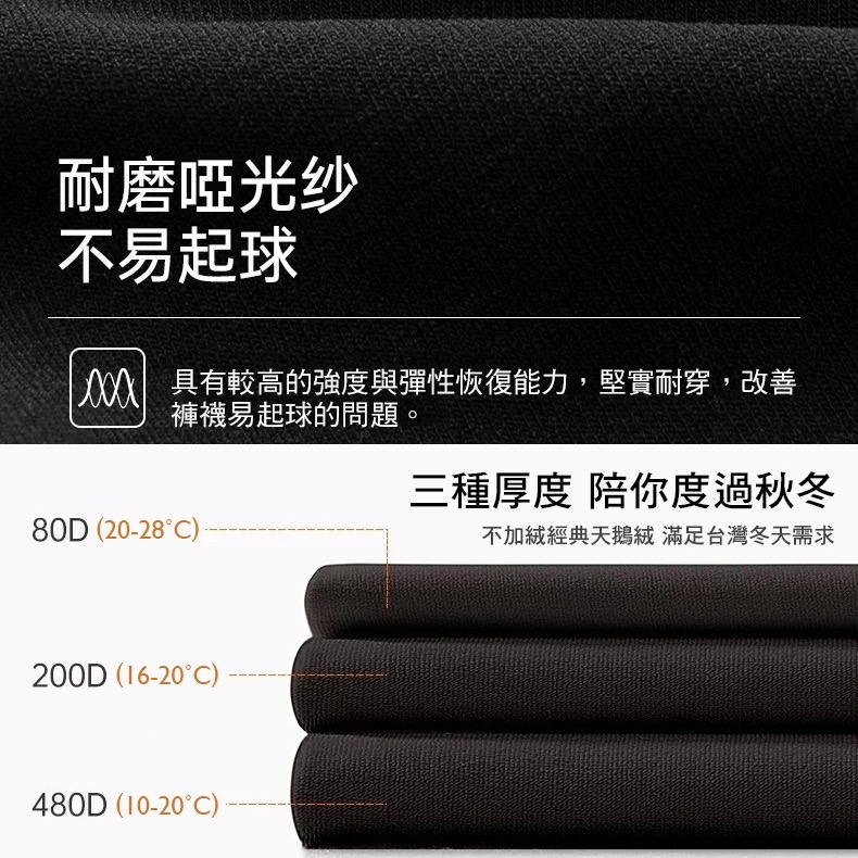 寶娜斯經典款 ❤️ 多種厚度黑色褲襪 80D 200D 480D 不加絨褲襪 顯瘦微壓 修飾腿型 百搭秋冬褲襪-細節圖5