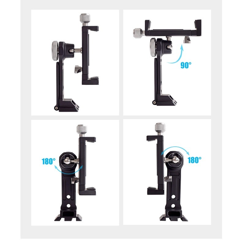 XILETU 喜樂途 XJ-10SII 360度旋轉金屬手機夾 帶冷靴口 手機夾 手機雲台 直播手機雲台-細節圖4