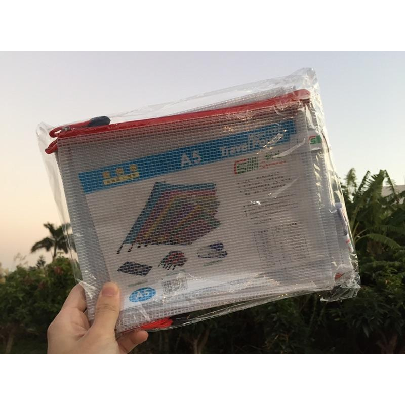 CS-338 A3網狀拉鍊袋 收納袋 收納袋 資料套 資料袋 文件套（5色可選) 【偉旗文具】-細節圖3