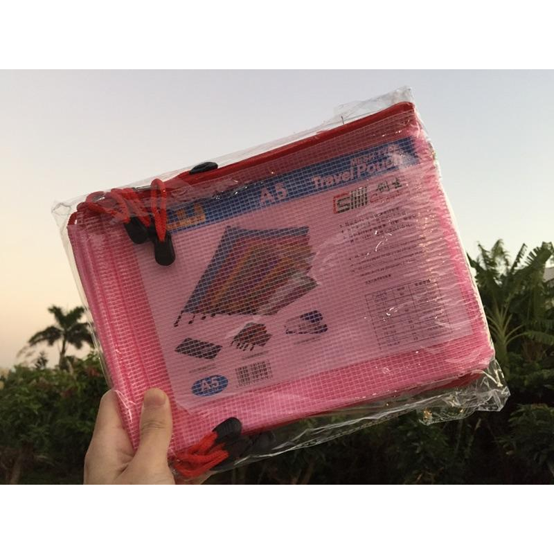 CS-335 B5網狀拉鍊袋 收納袋 文件袋 文件套 資料袋（5色可選) 【偉旗文具】-細節圖5