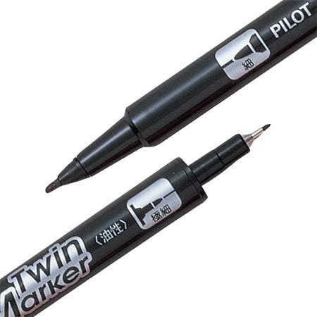 PILOT百樂 MEF-12EU 雙頭麥克筆 (細) 雙頭 / 油性筆 [日本製] 雙頭嘜克筆-細節圖3
