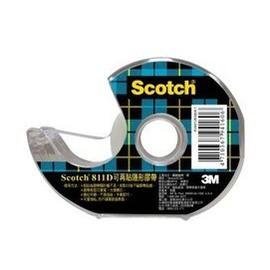 3M 811D 3/4＇＇ Scotch 可再貼隱形膠帶 19mmX32.9m 含膠台 書寫膠帶 不傷紙膠帶 重覆黏貼