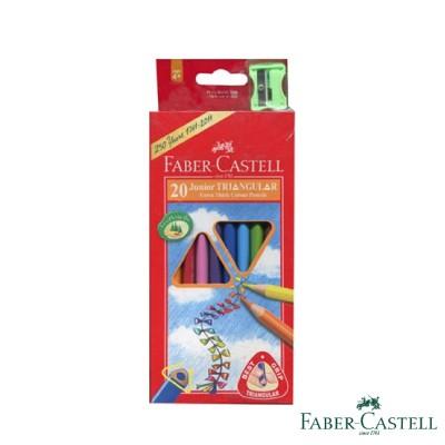 德國輝柏 FABER-CASTELL 學齡兒童用 大三角彩色鉛筆 3.3mm 10色 / 20色 / 30色 附削筆器-細節圖3