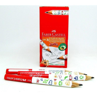 德國輝柏 Faber-Castell 1205JE JUMBO 3/4學齡前大三角鉛筆 短桿 HB