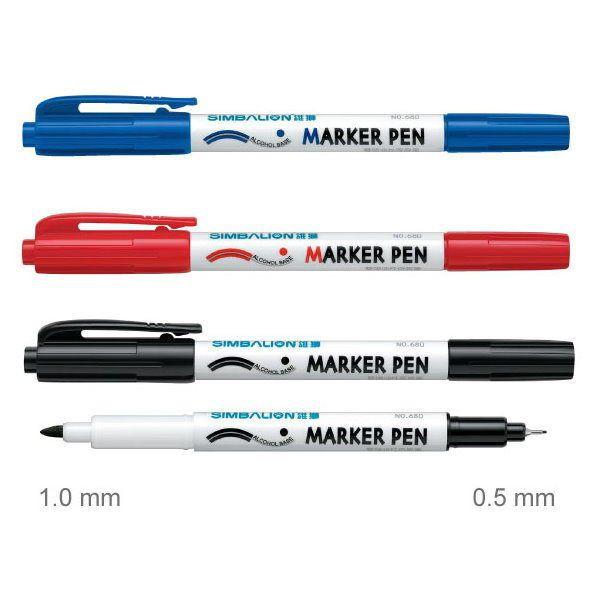 雄獅SIMBALION No.680 雙頭油性奇異筆 0.5 / 1.0mm-細節圖2