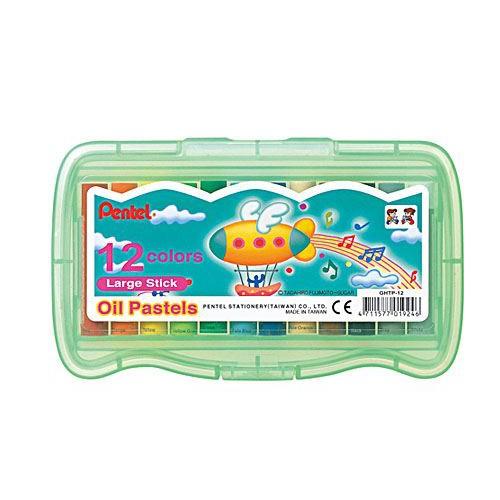 飛龍PENTEL GHTP-12/16/24/36 特大粉蠟筆 PP盒系列 12色 16色 24色 36色 塑膠盒裝-細節圖2