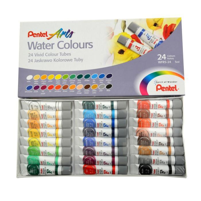 PENTEL飛龍 WFRS-12T  WFRS-18T  WFRS-24T 積層軟管不透明水彩 12色 18色 24色-細節圖4