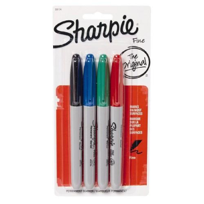 美國 Sharpie 30174 四色粗字萬用筆組 簽字筆 奇異筆 記號筆 麥克筆 1.0mm
