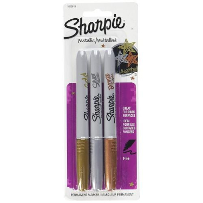 美國 Sharpie 1823815 金屬粗字萬用筆 三支組 3入組 麥克筆 簽字筆 奇異筆 1.0mm