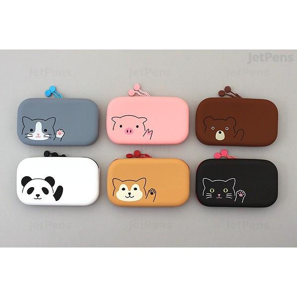 日本 LIHIT LAB. A-7716 動物造型多功能筆袋 / 化妝包 / 手機包 / 拉鍊收納包 (大)-細節圖2