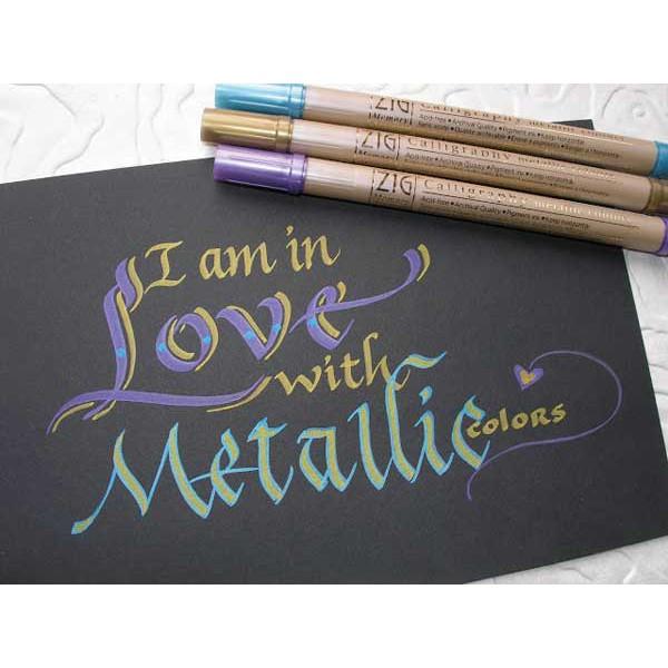 吳竹Kuretake MS-8400  金屬色系 雙頭平頭麥克筆 單支  2mm 3.5mm-細節圖4