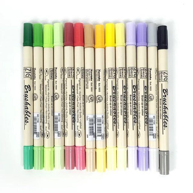 吳竹Kuretake MS-7700 雙色軟筆刷麥克筆 單支 共24色-細節圖4