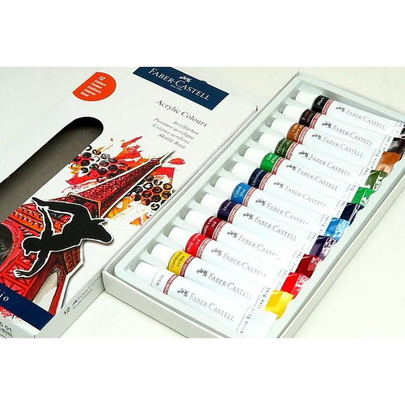 德國輝柏 Faber-Castell 169501 創意工坊壓克力顏料 12色 12ml 大容量-細節圖2