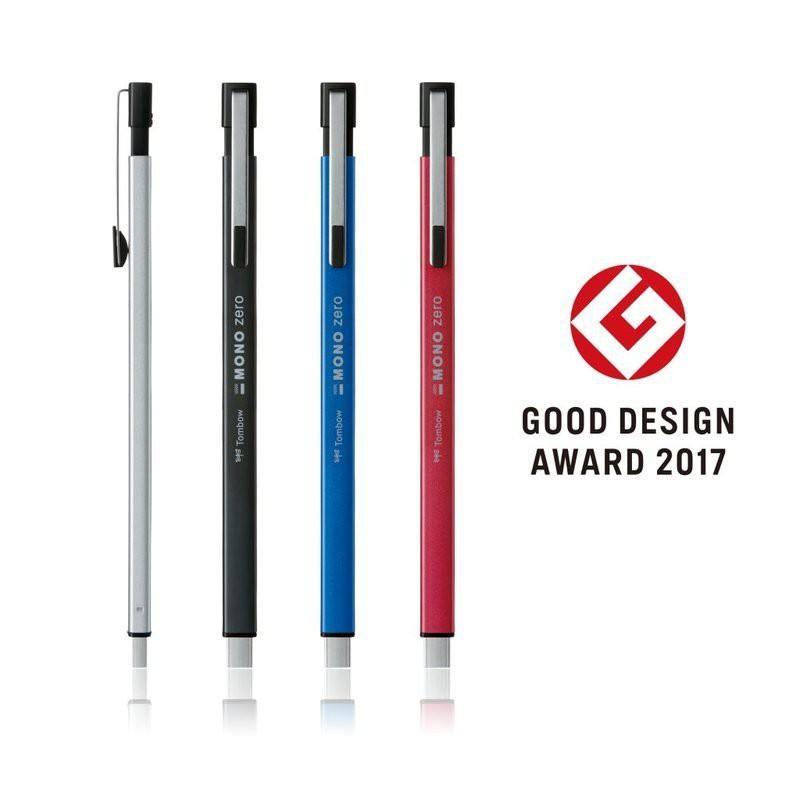 蜻蜓 Tombow EH-KUM MONO zero 超細筆型橡皮擦 金屬色 金屬筆身橡皮擦 角型 (EH-KUMS)-細節圖2