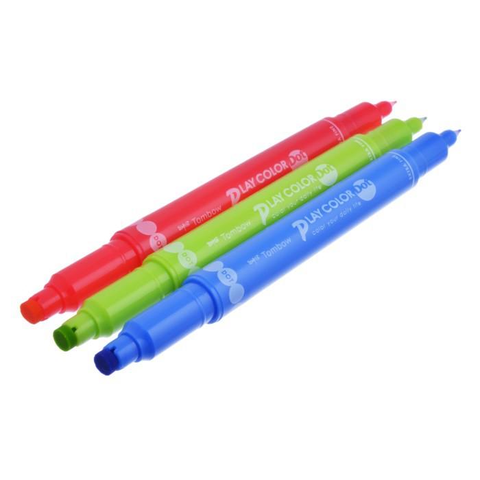 TOMBOW 蜻蜓牌 GCE-311A / GCE-311B PLAY COLOR DOT 雙頭彩色點點筆 3入組-細節圖2